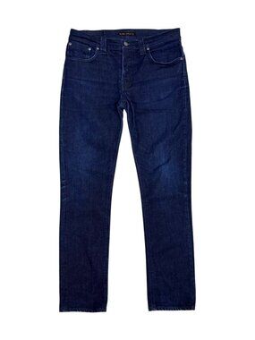 NUDIE JEANS Dark Wash Luxury Denim Organic Cotton STRETCH Pants Mens 32x30